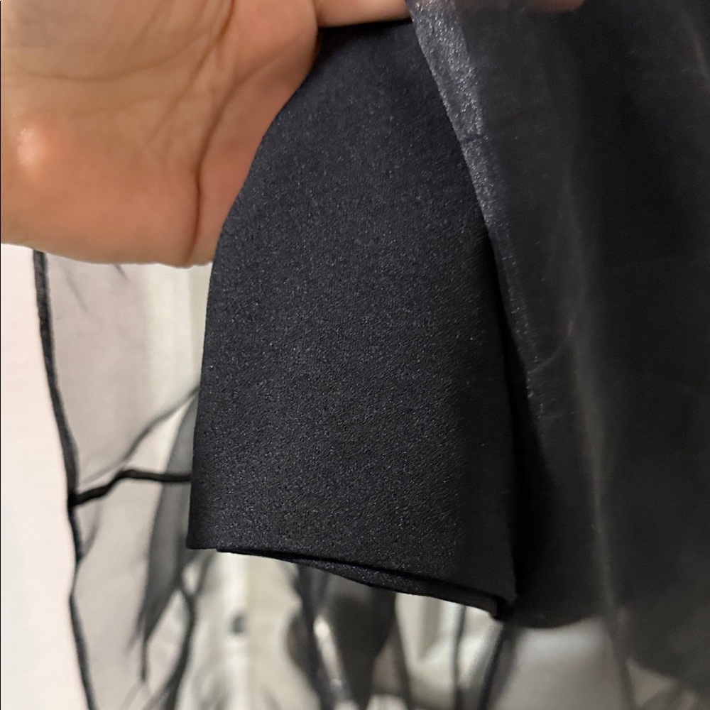 Kenneth Cole black dress sheer overlay - Picture 7 of 10